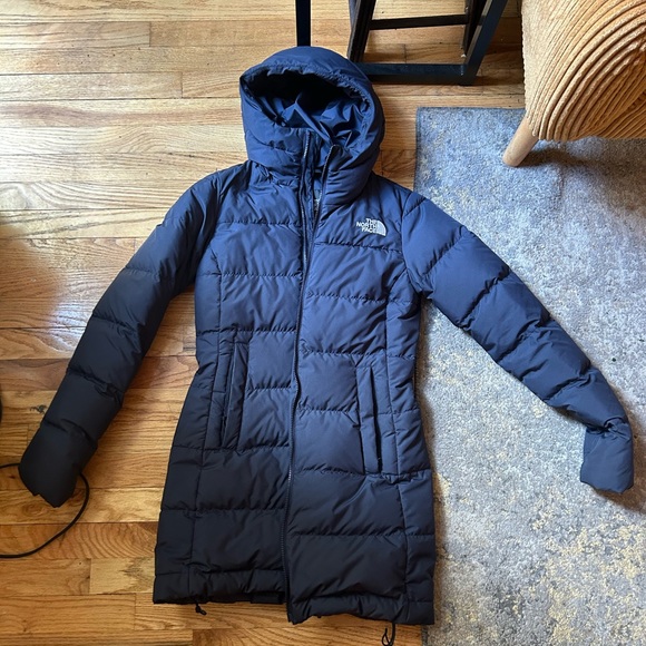 North Face Navy Blue Down Jacket - Picture 1 of 5